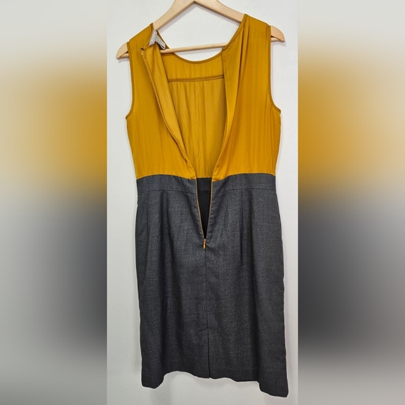 Banana Republic Mustard and Gray Dress Size 8 - Picture 7 of 11